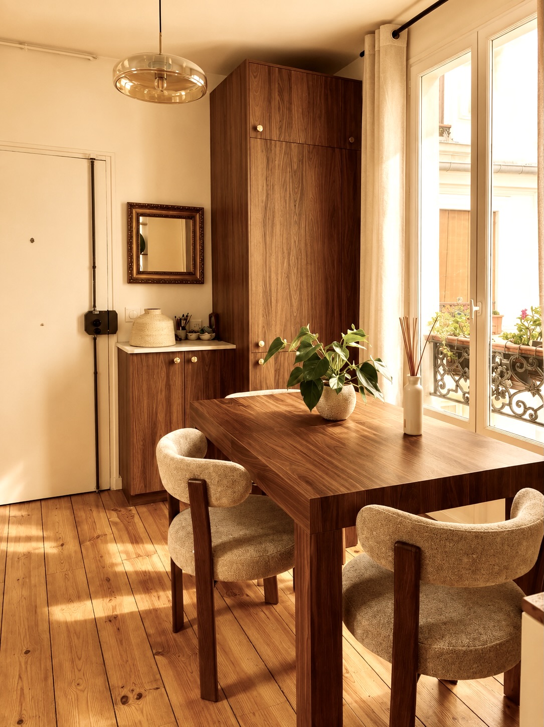 Salle à manger rénovation Myrha Paris 18